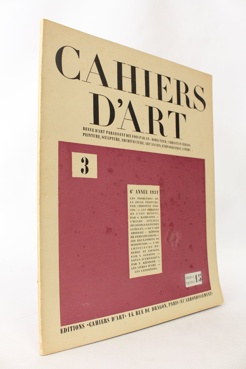 Cahiers d'art N°3 de la 6ème année