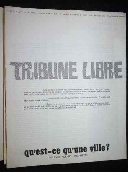 Cahiers de l'Institut d'aménagement et d'urbanisme de la région parisienne. …