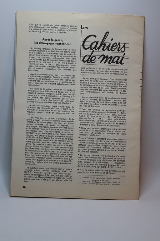Cahiers de Mai N°7