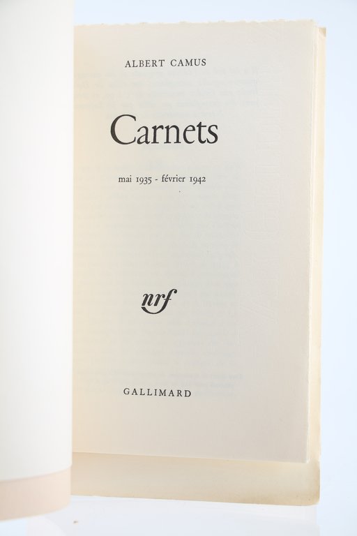 Carnets I. Mai 1935 - Février 1942