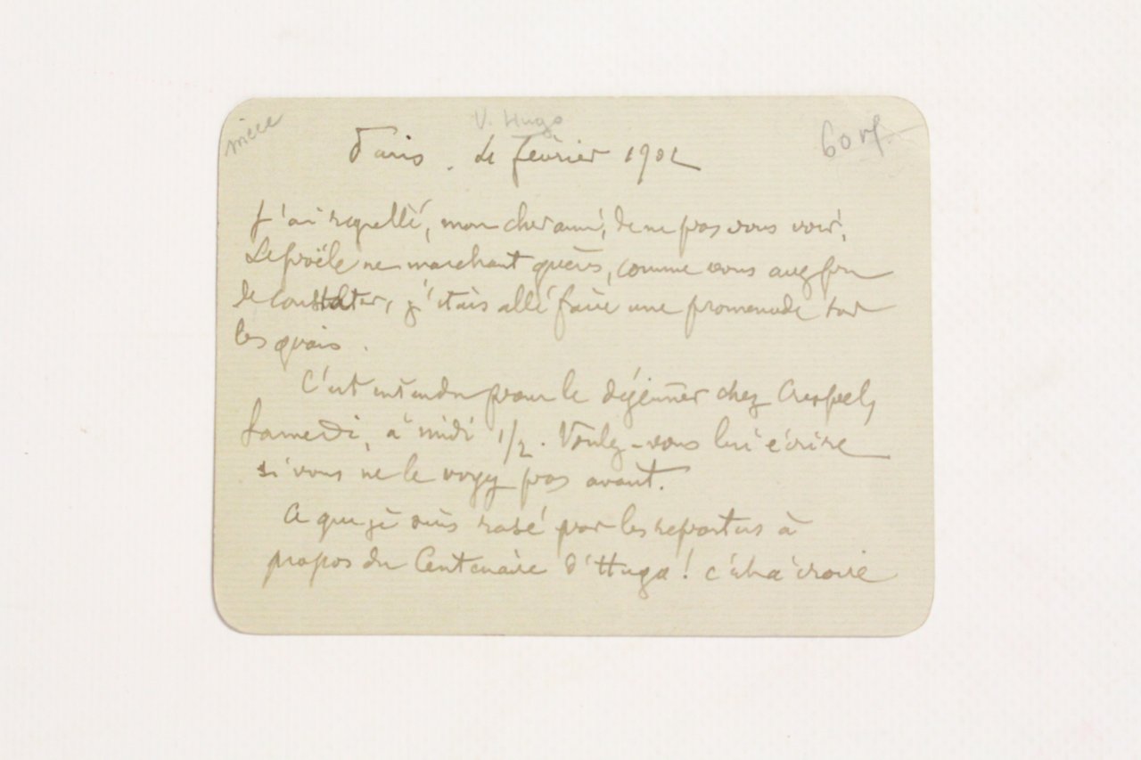 Carte autographe signée « Ce que je suis rasé par …