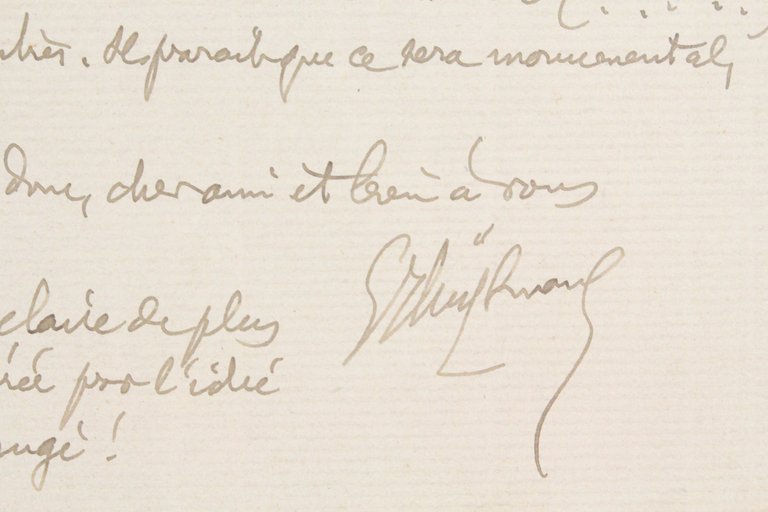 Carte autographe signée « Ce que je suis rasé par …