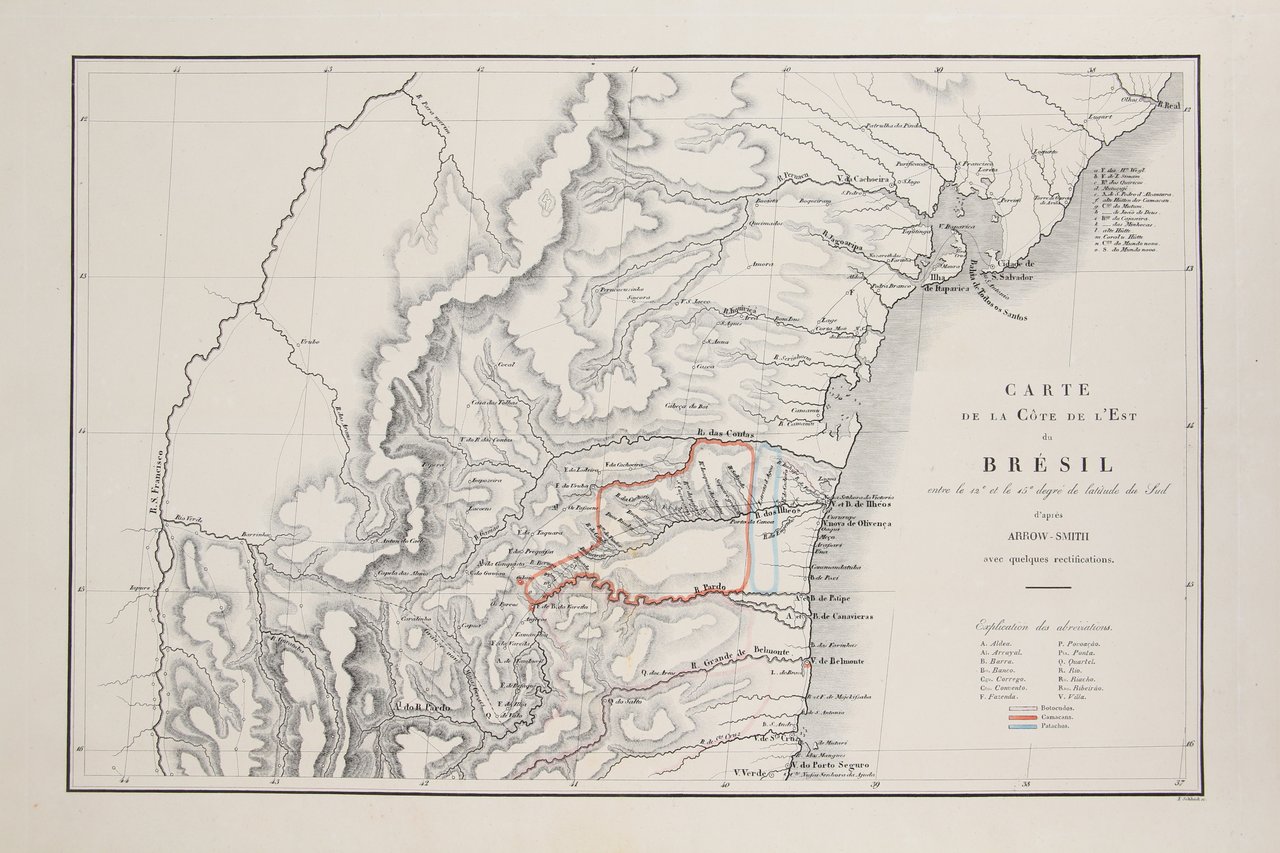 Carte de la Côte de l'Est du Brésil - Voyage …