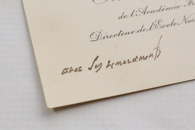 Carte de visite autographe d'Ernest Lavisse