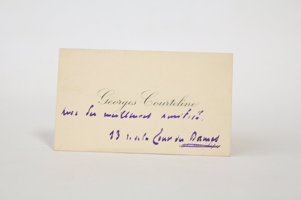 Carte de visite autographe de Georges Courteline