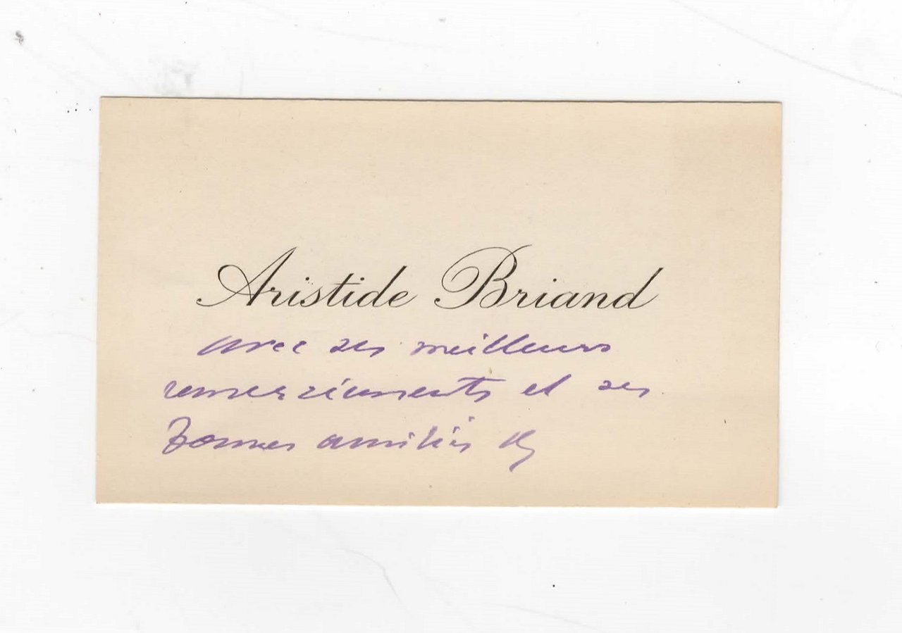 Carte de visite manuscrite