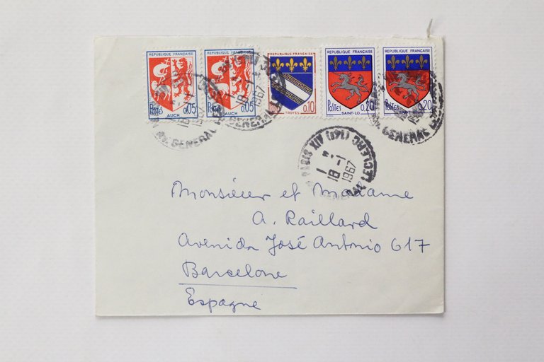 Carte de voeux adressée à Georges et Alice Raillard pour …