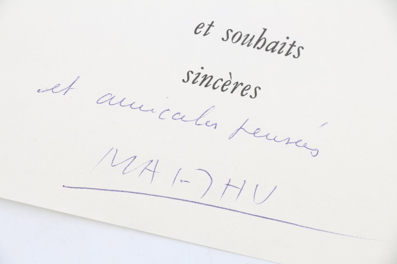 Carte de voeux manuscrite pour l'année 1964 adressée à son …