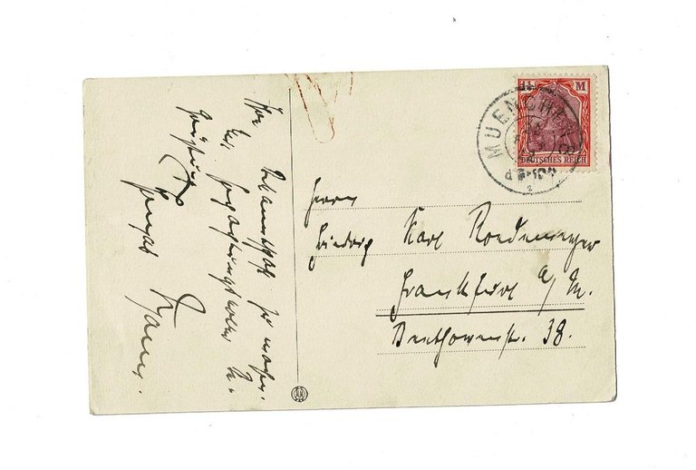 Carte postale autographe signée à Friedrich Karl Roedemeyer