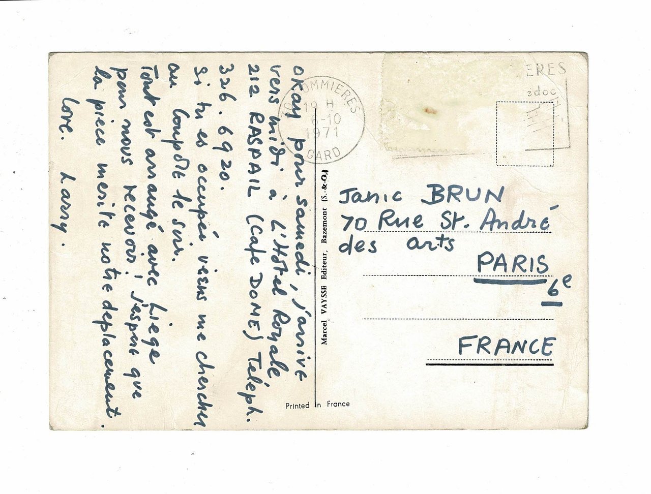 J'espère que la pièce mérite notre déplacement • Carte postale …