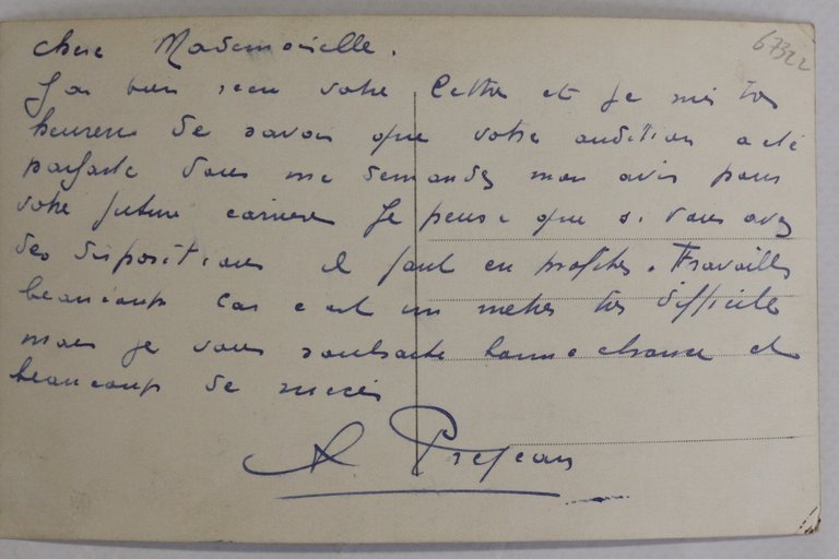 Carte postale photographique signée d'Albert Préjean