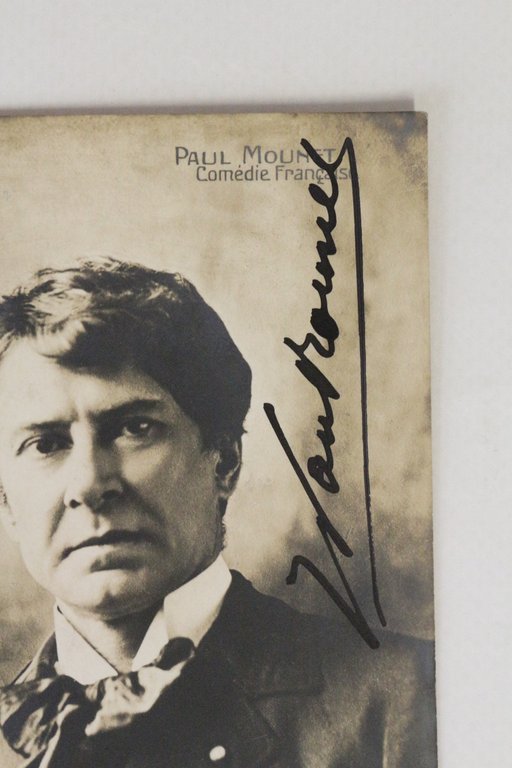 Carte postale photographique signée de Paul Mounet