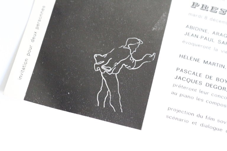 Carton d'invitation à la soirée Présence de Nazim Hikmet à …