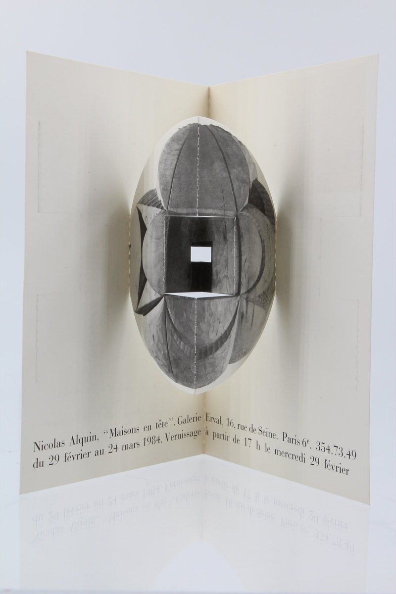 Carton d'invitation au vernissage de l'exposition des oeuvres de Nicolas …
