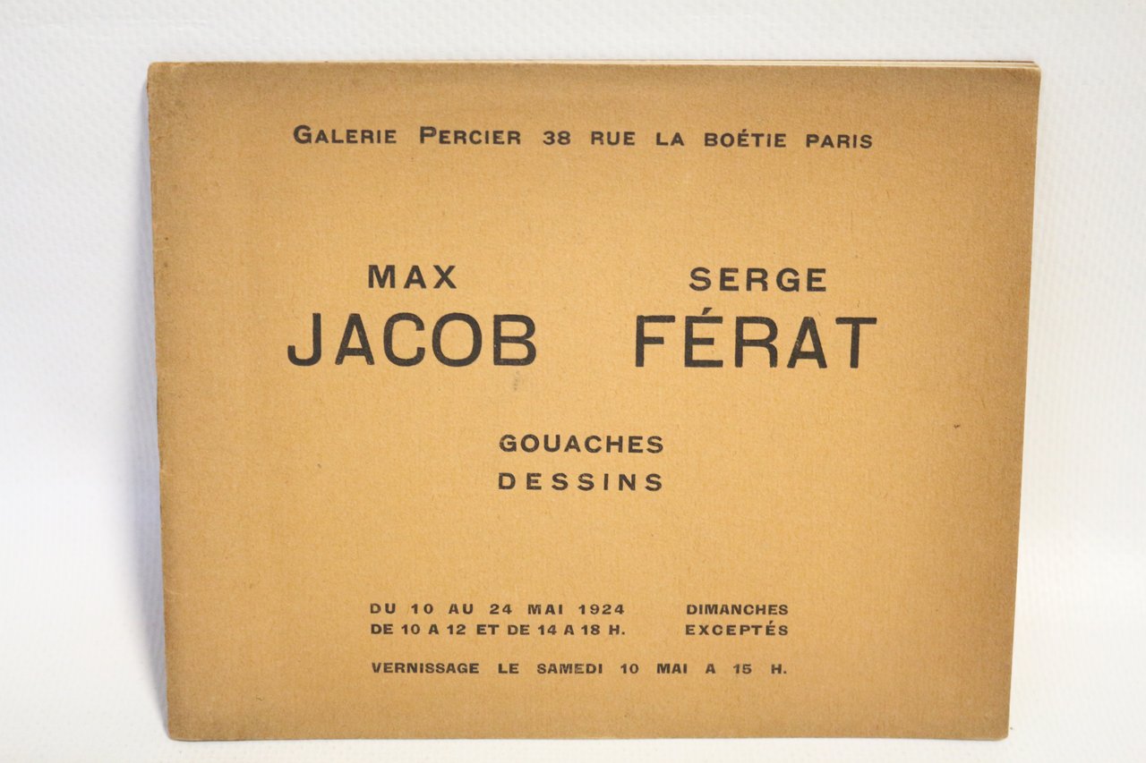 Catalogue d'exposition de gouaches et dessins de Max Jacob et …