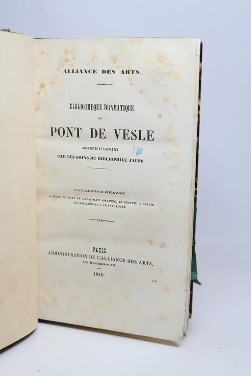 Catalogue de la bibliothèque dramatique de Pont de Vesle. - …