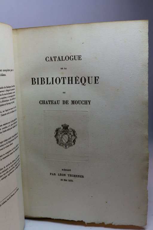 Catalogue de la bibliothèque du château de Mouchy