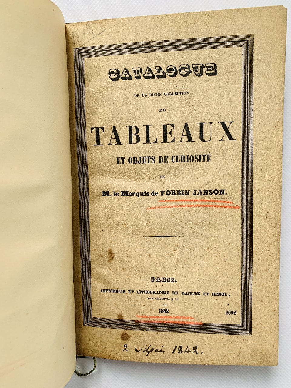 Catalogue de la riche collection de tableaux et objets de …