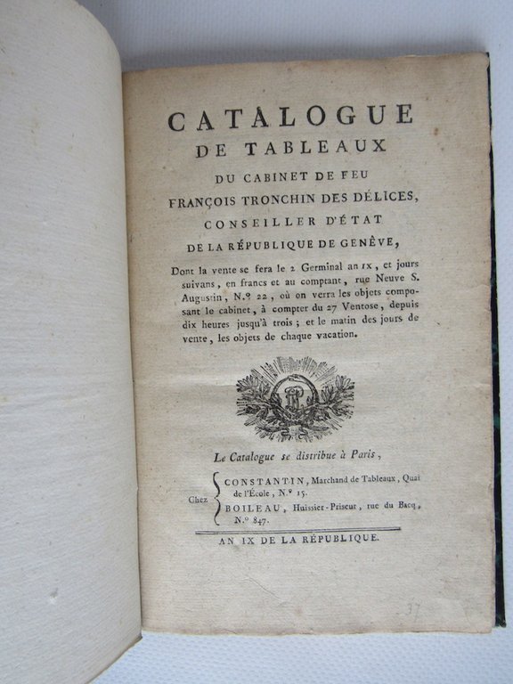Catalogue de tableaux