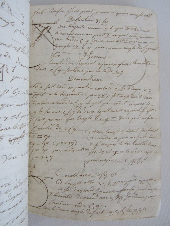 Cayer des mathématiques dictées par monsieur Duplay oratorien dans la …