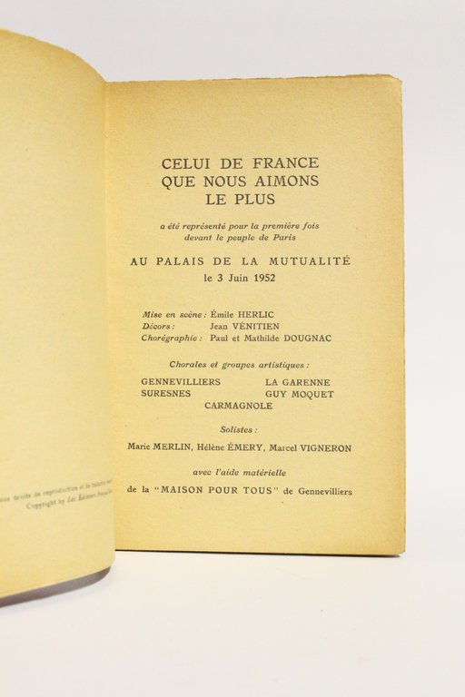 Celui de France que nous aimons le plus. Fresque dramatique …