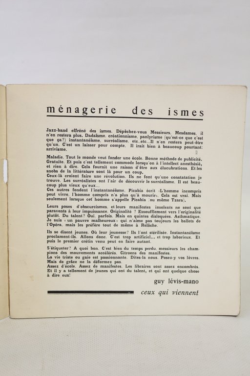 Ceux qui viennent N°1
