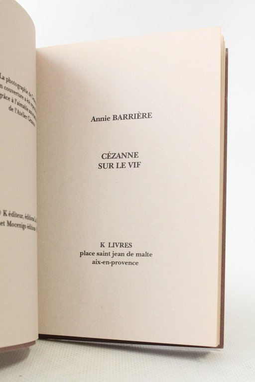 Cézanne sur le vif