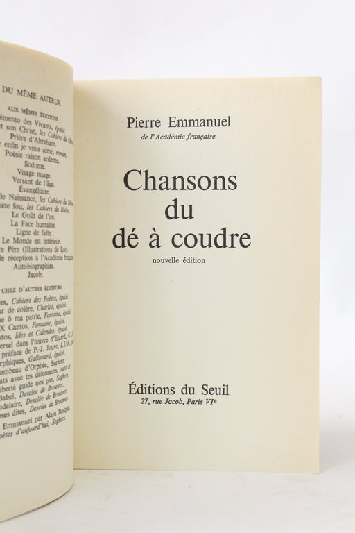 Chansons du dé à coudre