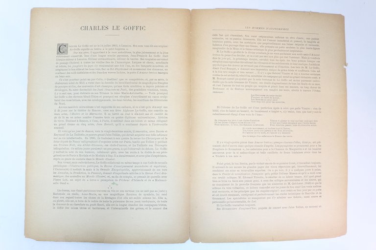 "Charles Le Goffic" - In Les Hommes d'aujourd'hui n°375