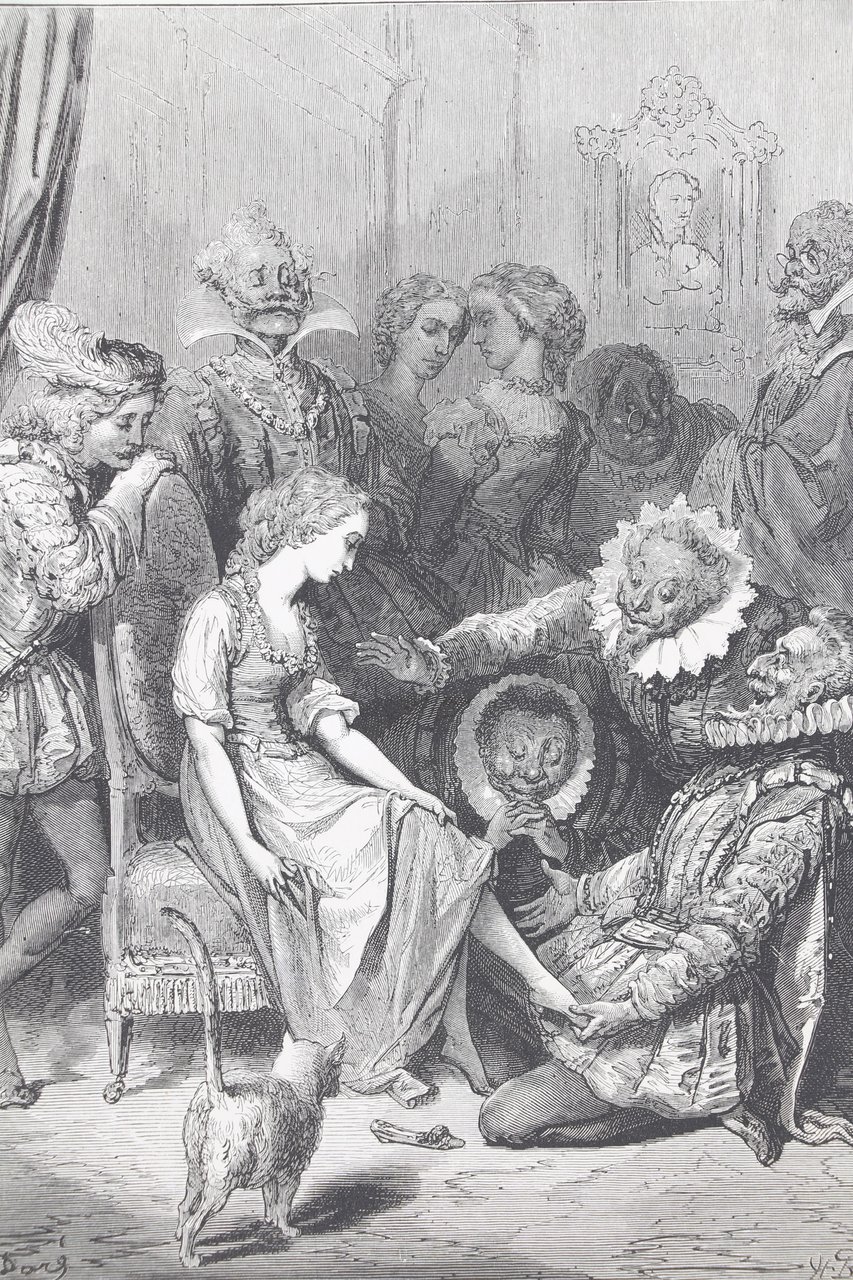 Charles Perrault, Contes, Cendrillon, "Approchant la pantoufle de son petit …