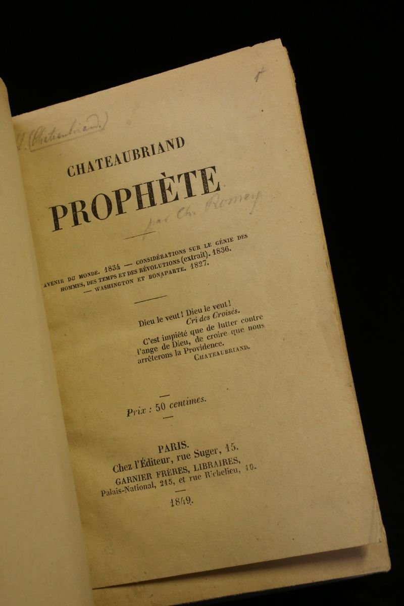 Chateaubriand prophète