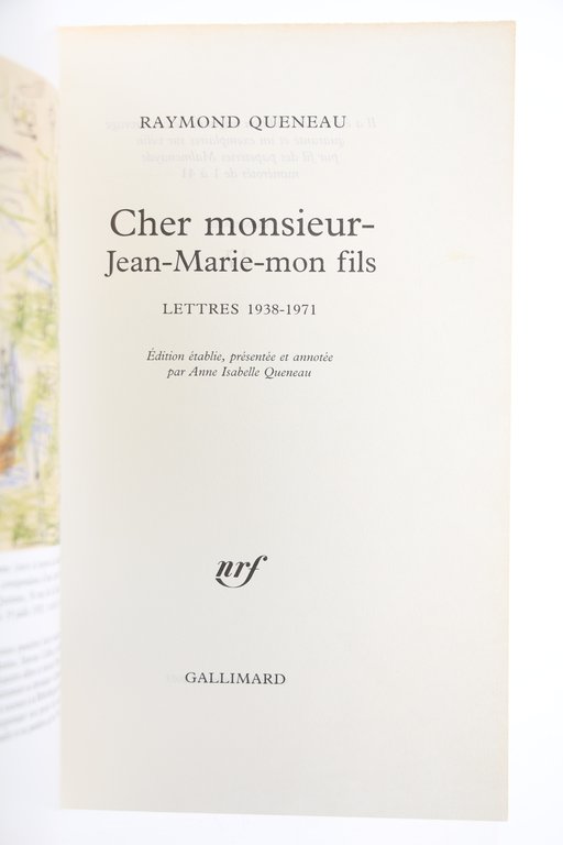 Cher monsieur Jean-Marie-mon-fils