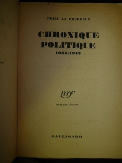 Chronique politique