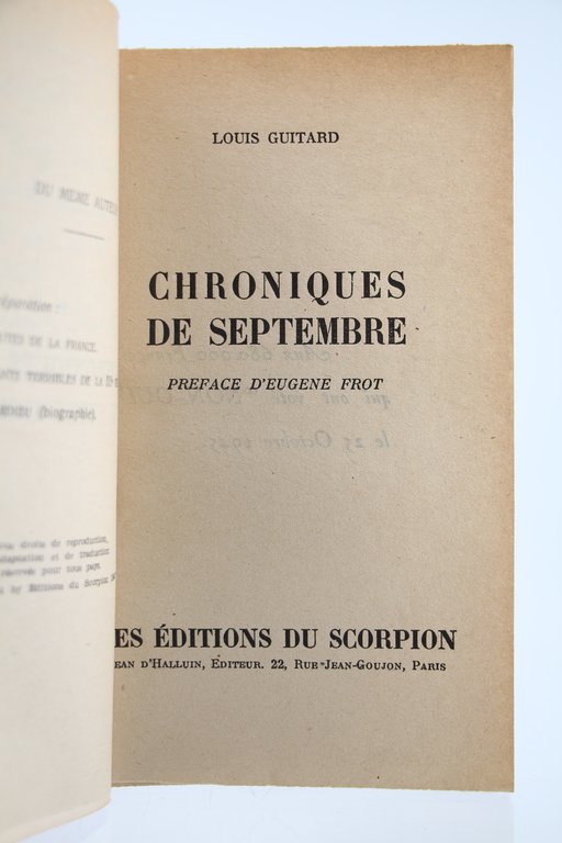Chroniques de Septembre