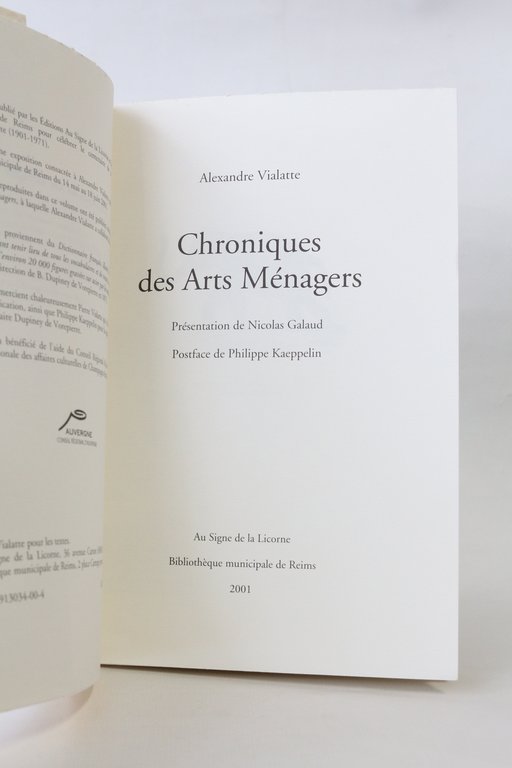 Chroniques des arts ménagers