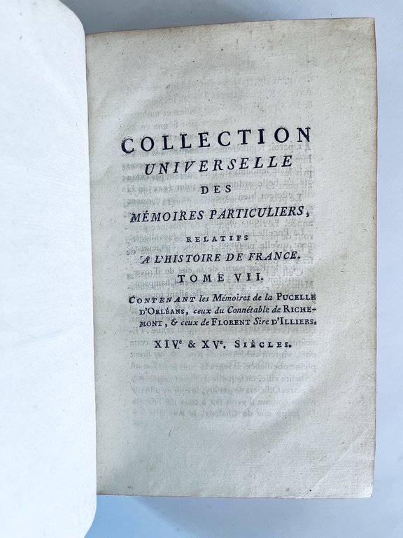Collection universelle des mémoires particuliers relatifs à l'Histoire de France