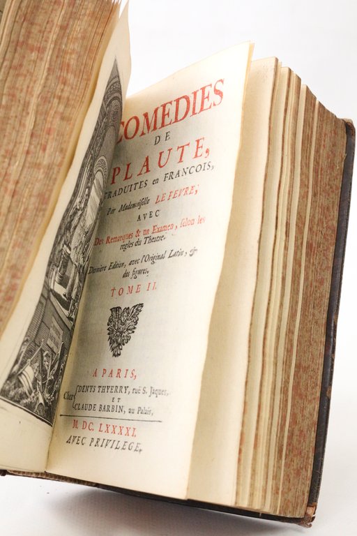 Comédies de Plaute, traduites en françois par mademoiselle Le Fevre.