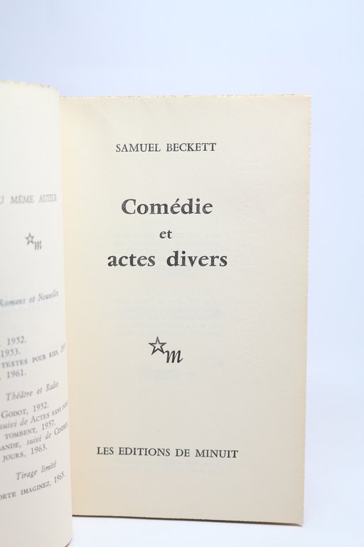 Comédies et actes divers