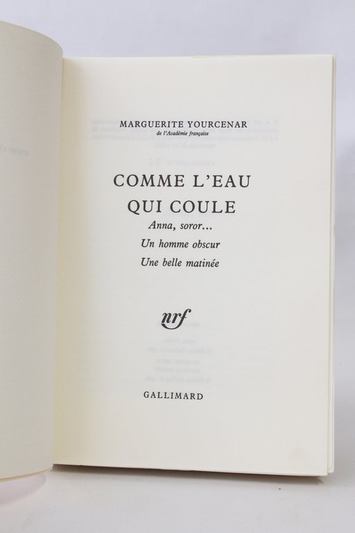 Comme l'eau qui coule