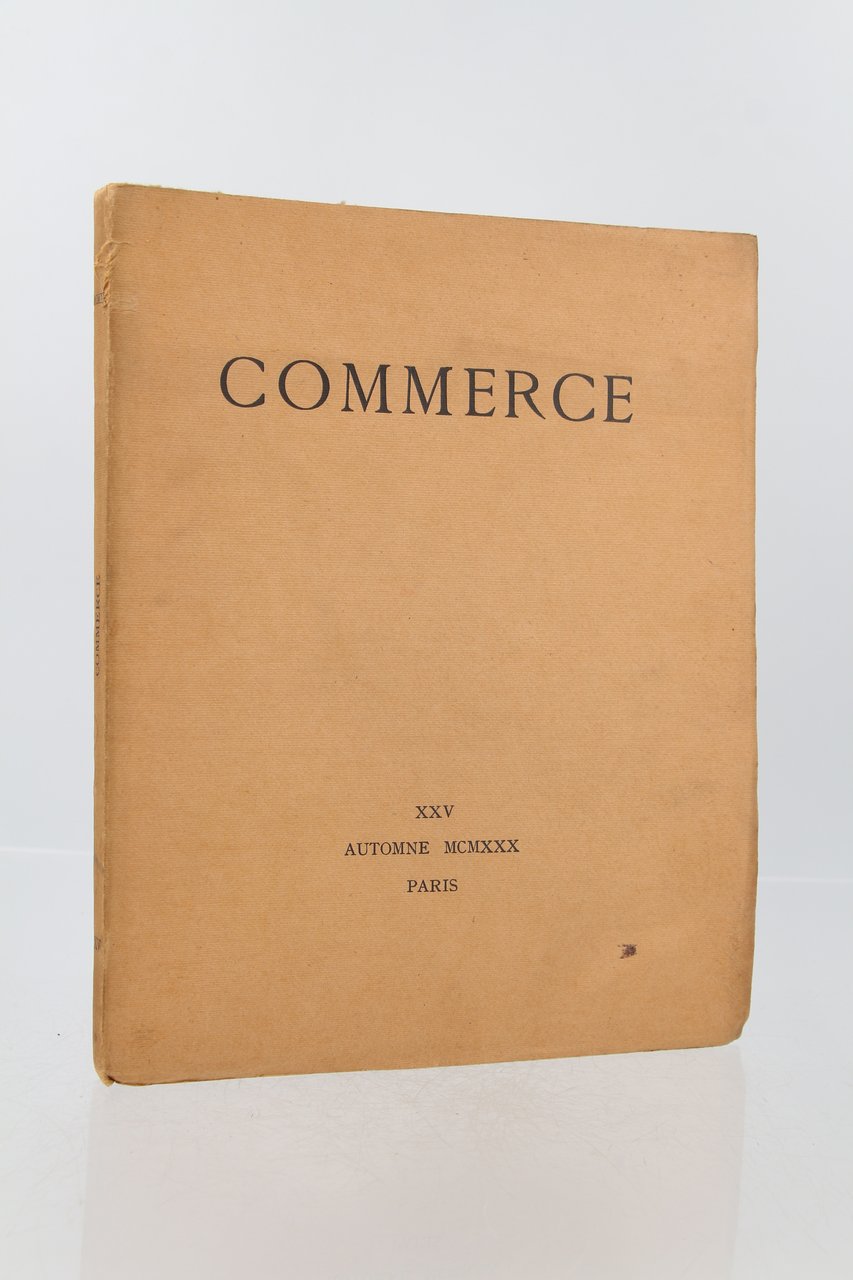 Commerce Cahier XXV de l'automne 1930