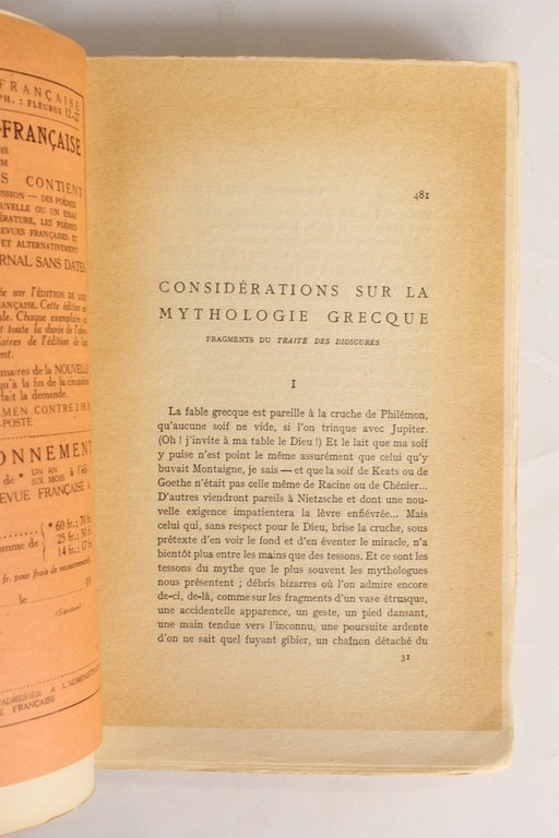 Considérations sur la mythologie Grecque [et] et La Décadence de …