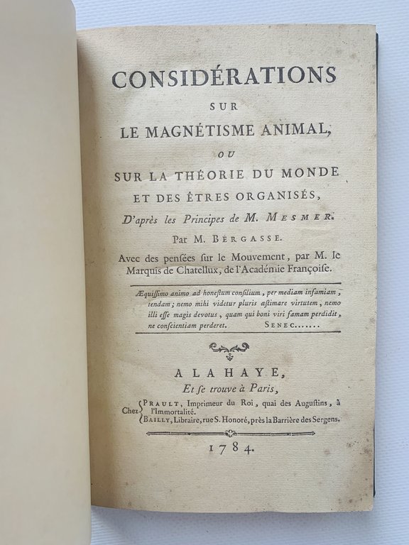 Considérations sur le magnétisme animal, ou sur la théorie du …