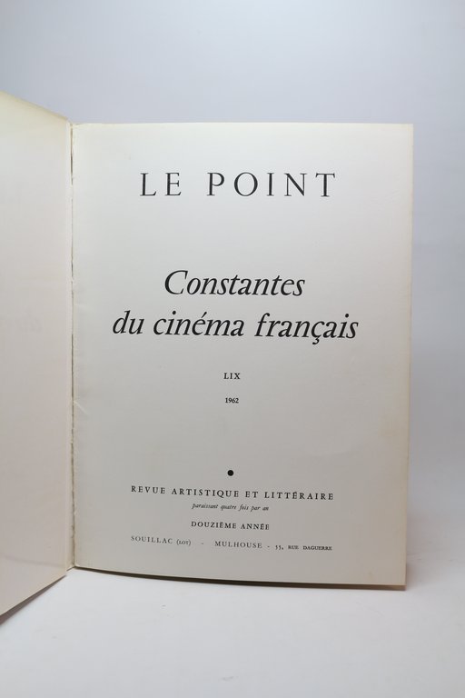 Constantes du cinéma français in Le Point N°LIX