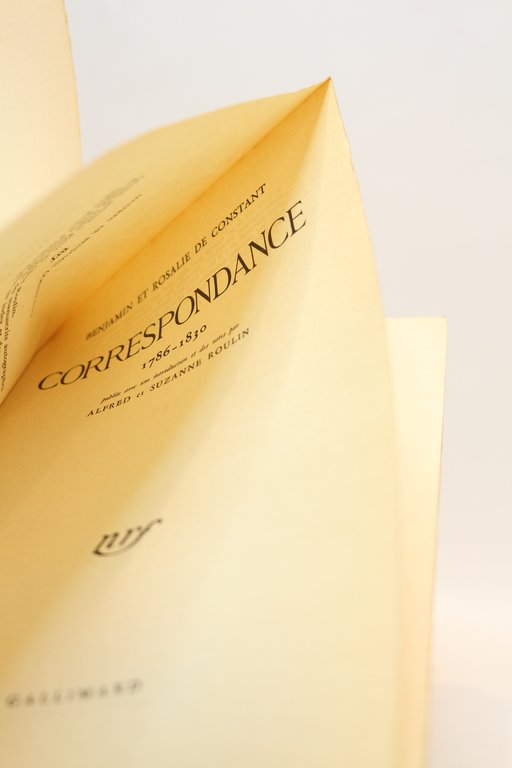 Correspondance de Benjamin et Rosalie de Constant 1786-1830