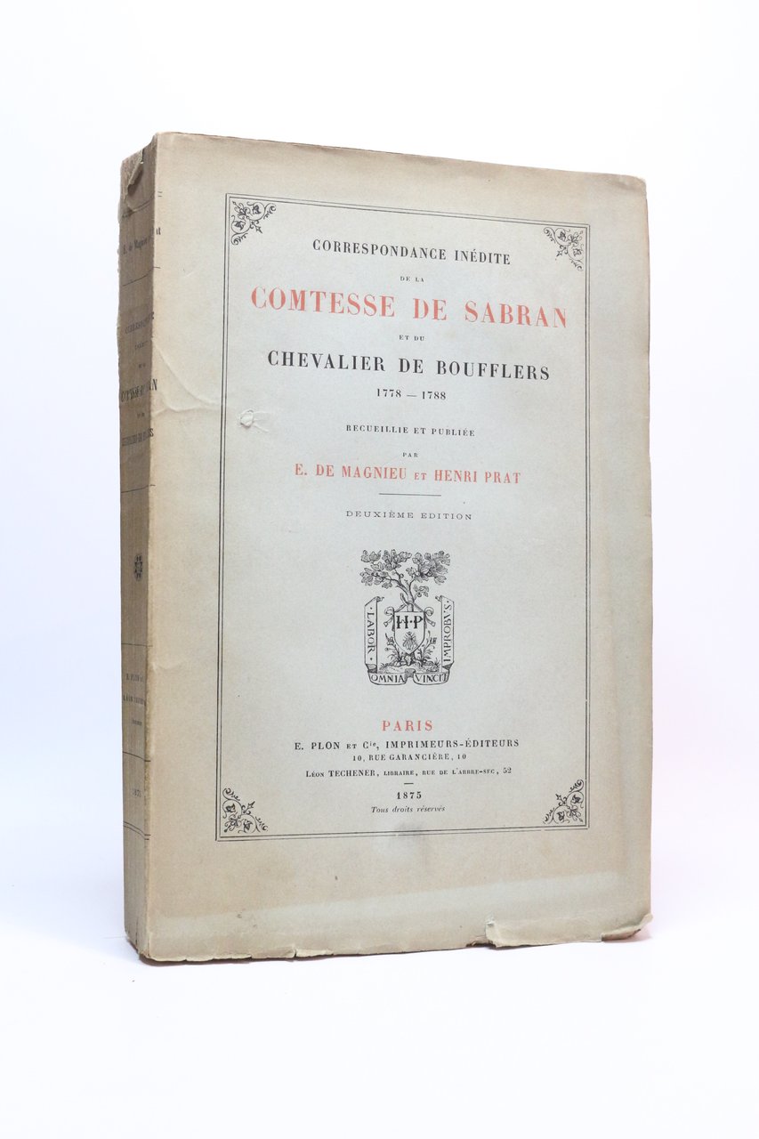 Correspondance inédite de la comtesse de Sabran et du chevalier …