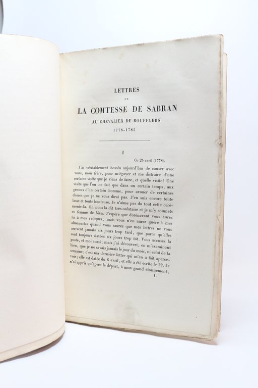Correspondance inédite de la comtesse de Sabran et du chevalier …