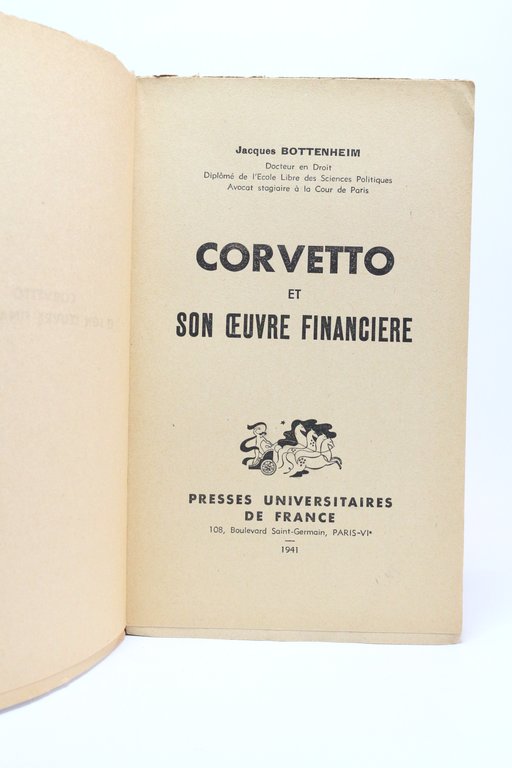 Corvetto et son oeuvre financière