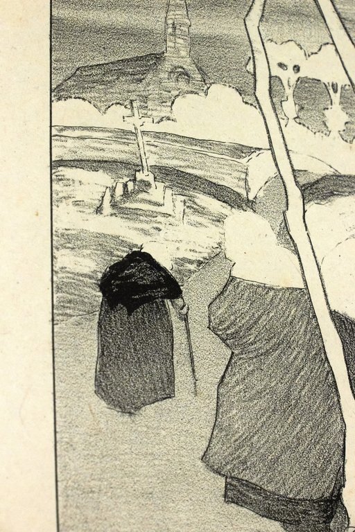 "Crépuscule" - Lithographie originale sur Chine - L'Estampe Moderne