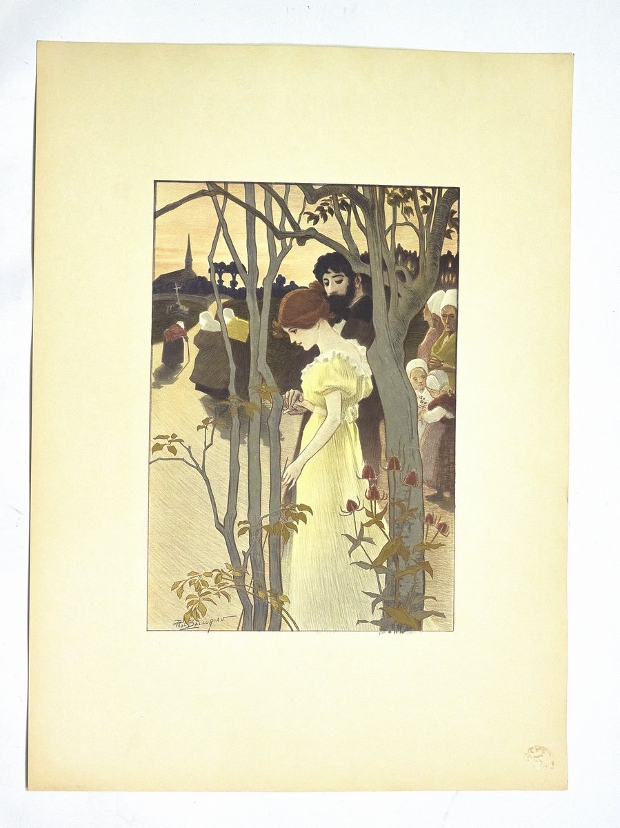 "Crépuscule" - Lithographie originale sur Japon - L'Estampe Moderne