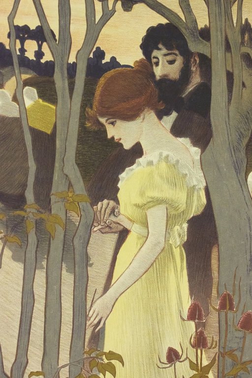 "Crépuscule" - Lithographie originale sur Japon - L'Estampe Moderne